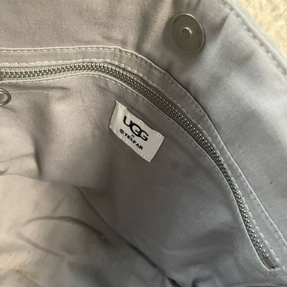 UGG X Telfar Classic Gray Fleece medium Tote /shoulder Bag - Picture 14 of 16